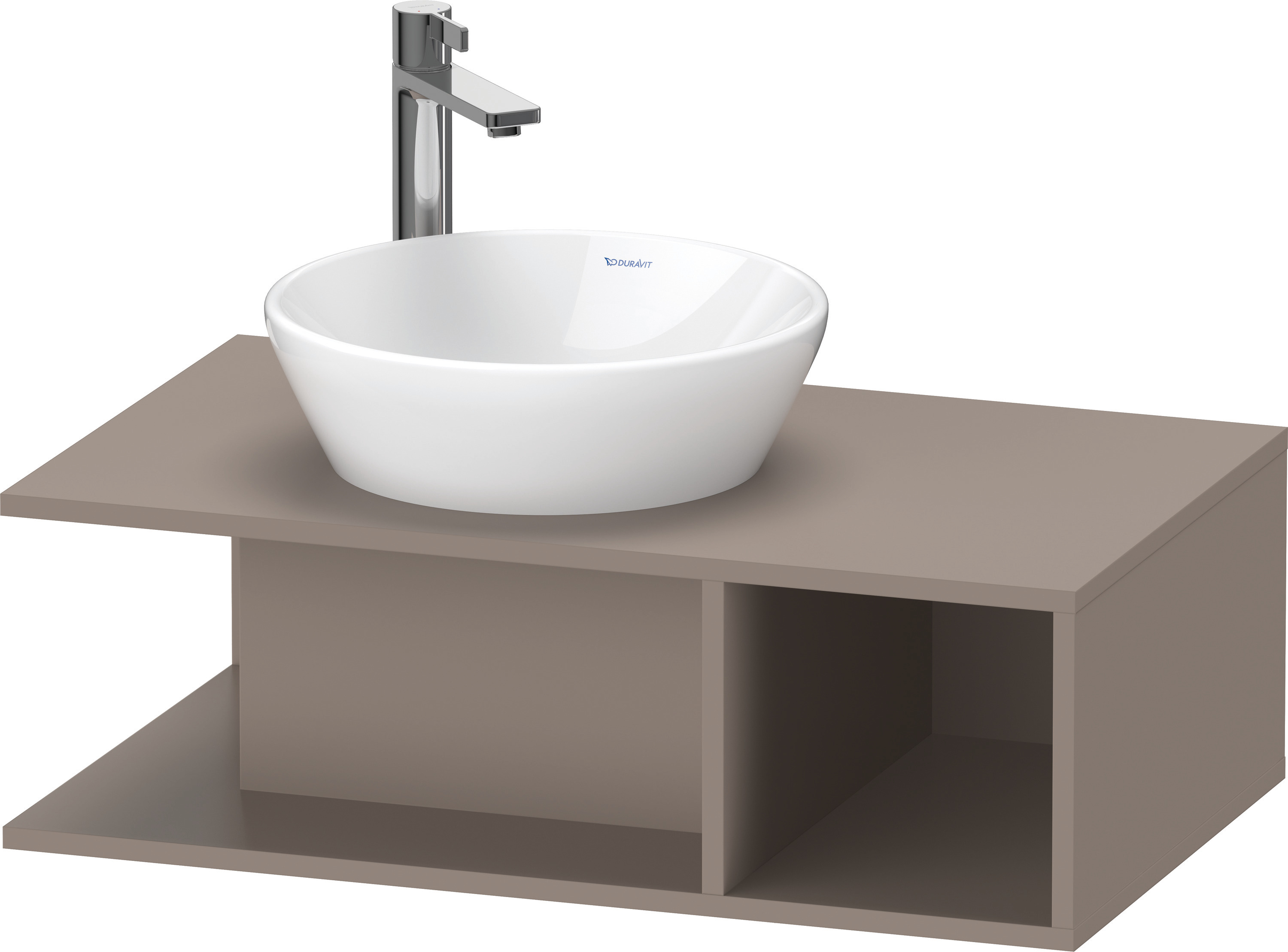 Duravit D-Neo WTU wandh.,1 offenes Fach r., 260x800x480mm, Basalt Matt