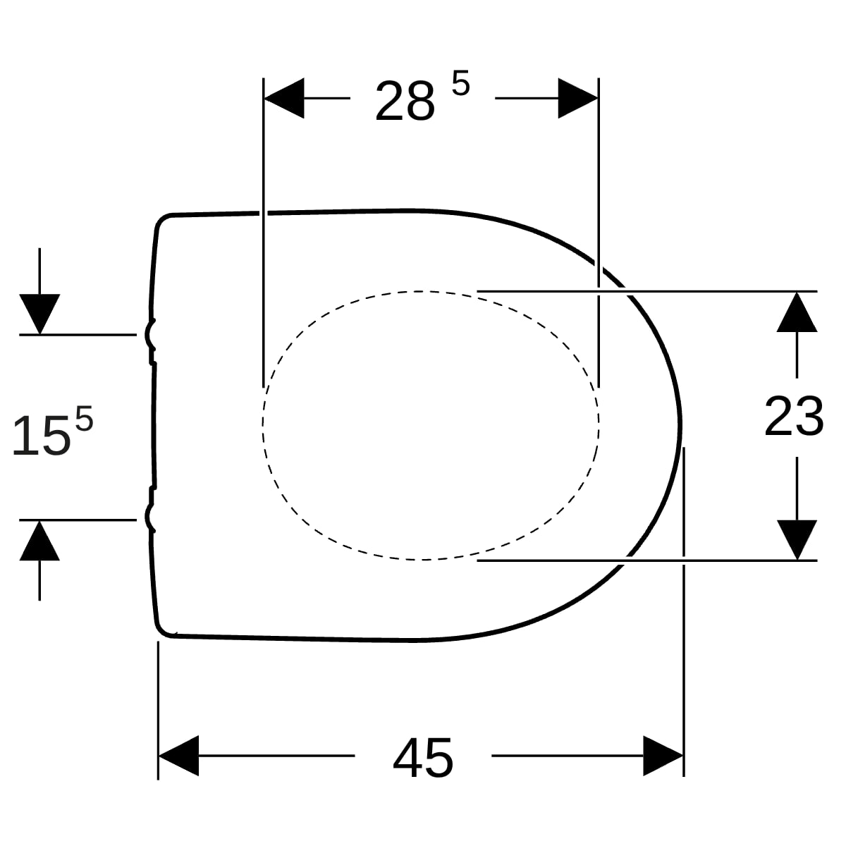 Geberit Renova Comfort WC-Sitz, weiß Befestigung von unten