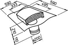 Helios DDF 200 Dachdurchführung DN 200 mm ziegelrot