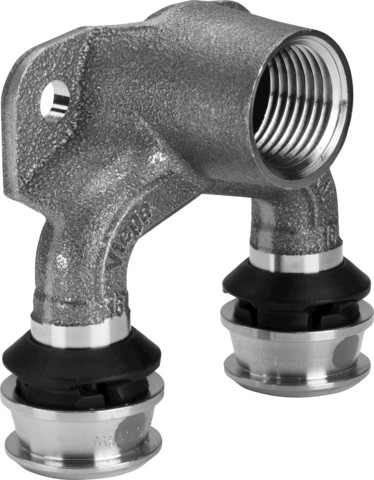 Viega Doppelwinkel Raxofix 5325.7 in 20mm x Rp1/2 Siliziumbronze