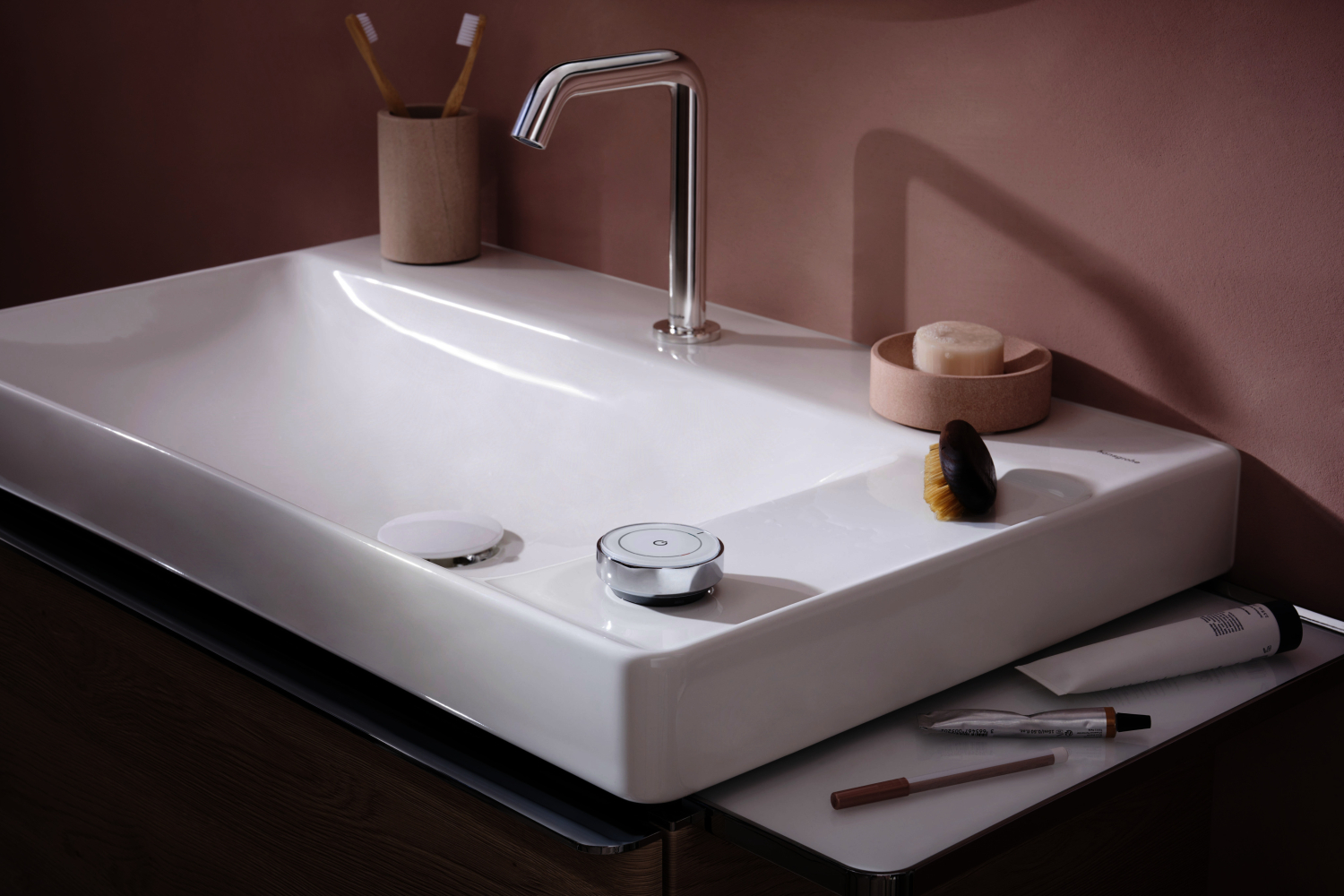 Hansgrohe 2-Loch WTM Tecturis S 150 mit unverschl.Ablaufgarnitur chrom