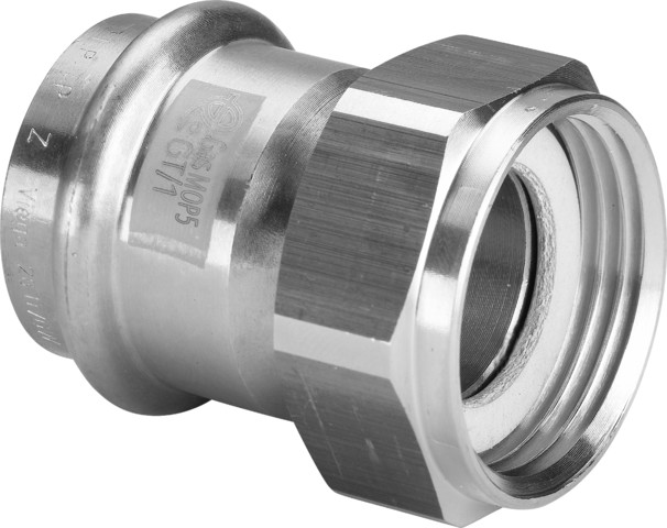 Viega Verschraubung mit SC Profipress G 2666 in 15mm x G1/2 Rotguss