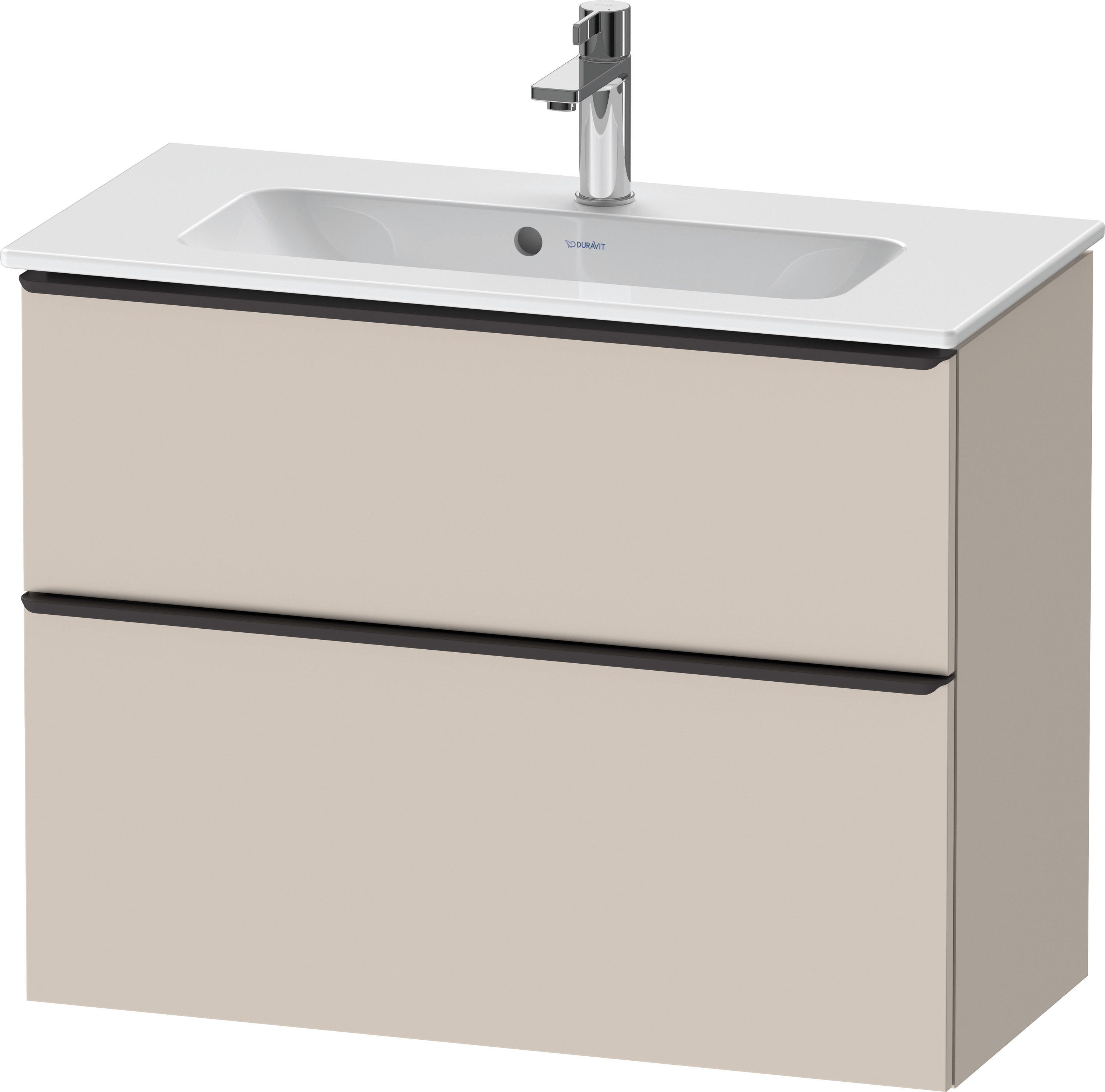 Duravit D-Neo WTU,Ausz:1,Schubk:1,GR:Dia.Schw 810x372x625mm,Wandh,Taupe Matt,Dekor