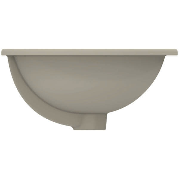 IS Unterbauwaschtisch Connect, oval, o.Hl., m.Ül., 550x380x175mm, Weiß