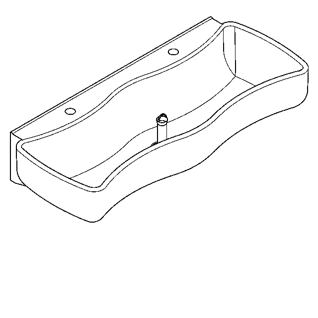 AR Waschrinne, WASHINO, MIRANIT, 1100x207x450 mm, 2 Waschplätze