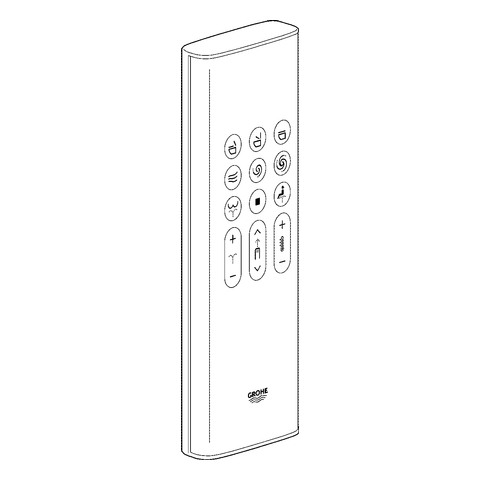 GROHE Fernbedienung 14926_2 für GROHE Sensia Arena 39354SH0/-SH1 weiß