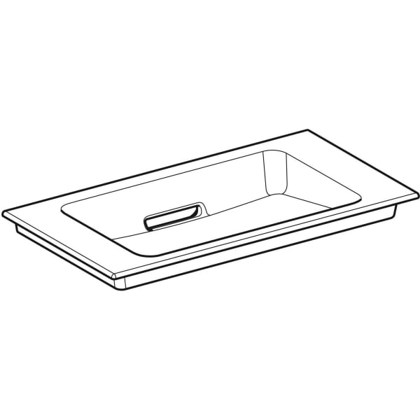 Geberit ONE MWT, 75x40cm, CleanDrain v.Ausld. o.Hl., Ül. verd., weiß Tect/weiß glzd