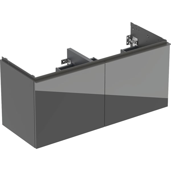 Geberit Acanto US für DWT B:120cm, 2 Schubl. 2 i.Schubl., lava matt/Glas lava