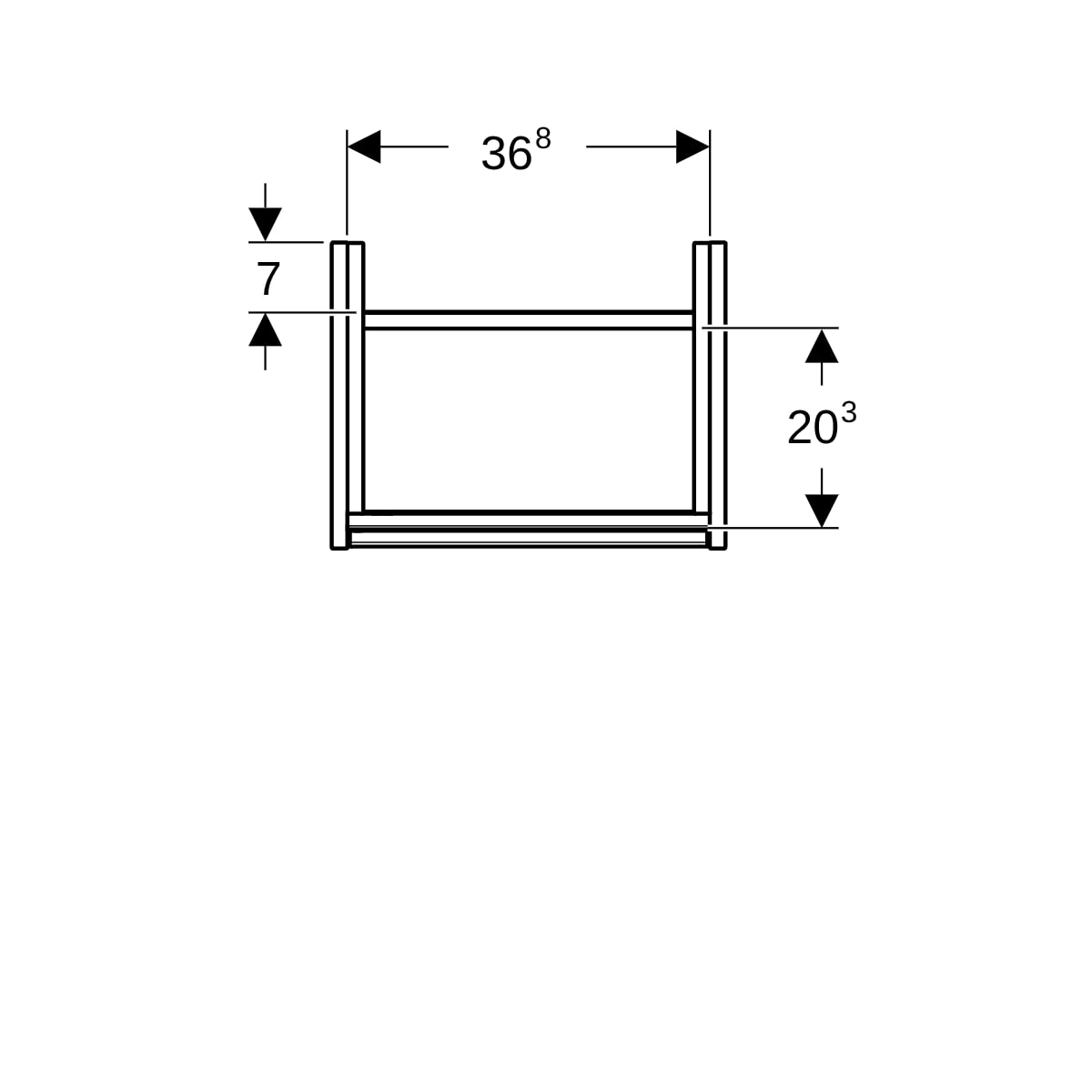 Geberit Renova Plan US für HWB, mit 1 Tür 40x60,6x31,1cm, weiß/l. seidenglanz