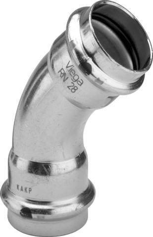 Viega Bogen 45 Grad mit SC Prestabo 1126 in 22mm Stahl verzinkt