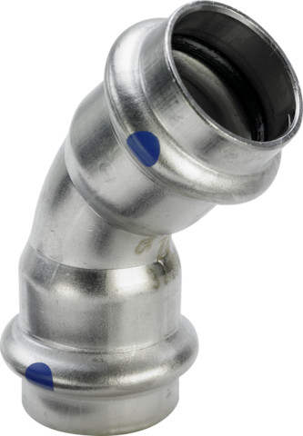 Viega Bogen 45 Grad mit SC Sanpress Inox 2326LF in LABS-frei in 22mm