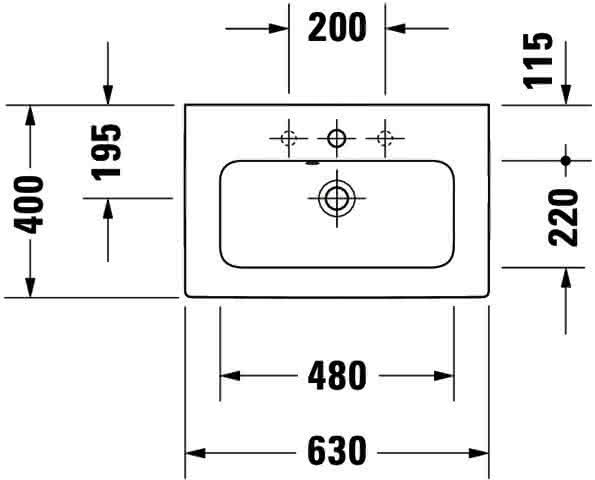 DU MWT compact ME by Starck 630mm mit ÜL, mit HLB, 1 HL, weiß, WG