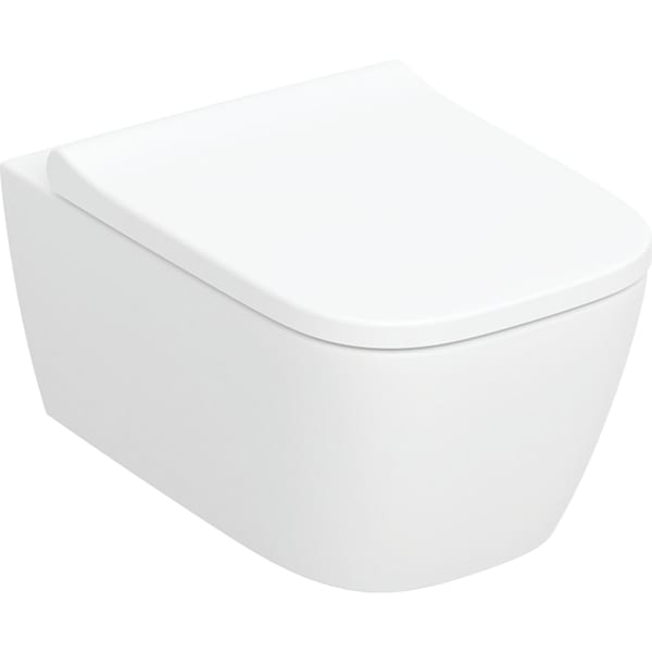 Geberit iCon Set WWC-Tiefspüler, eckig TurboFlush, WC-Sitz, T:53cm, weiß, Tect