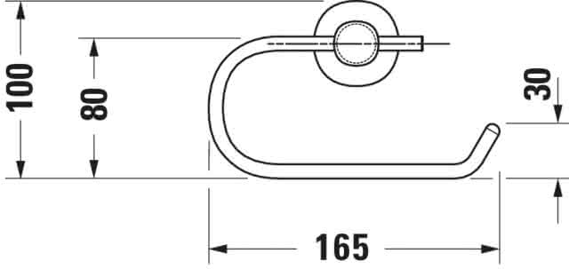 DU D-Code Papierrollenhalter 165x165x99 mm, Chrom