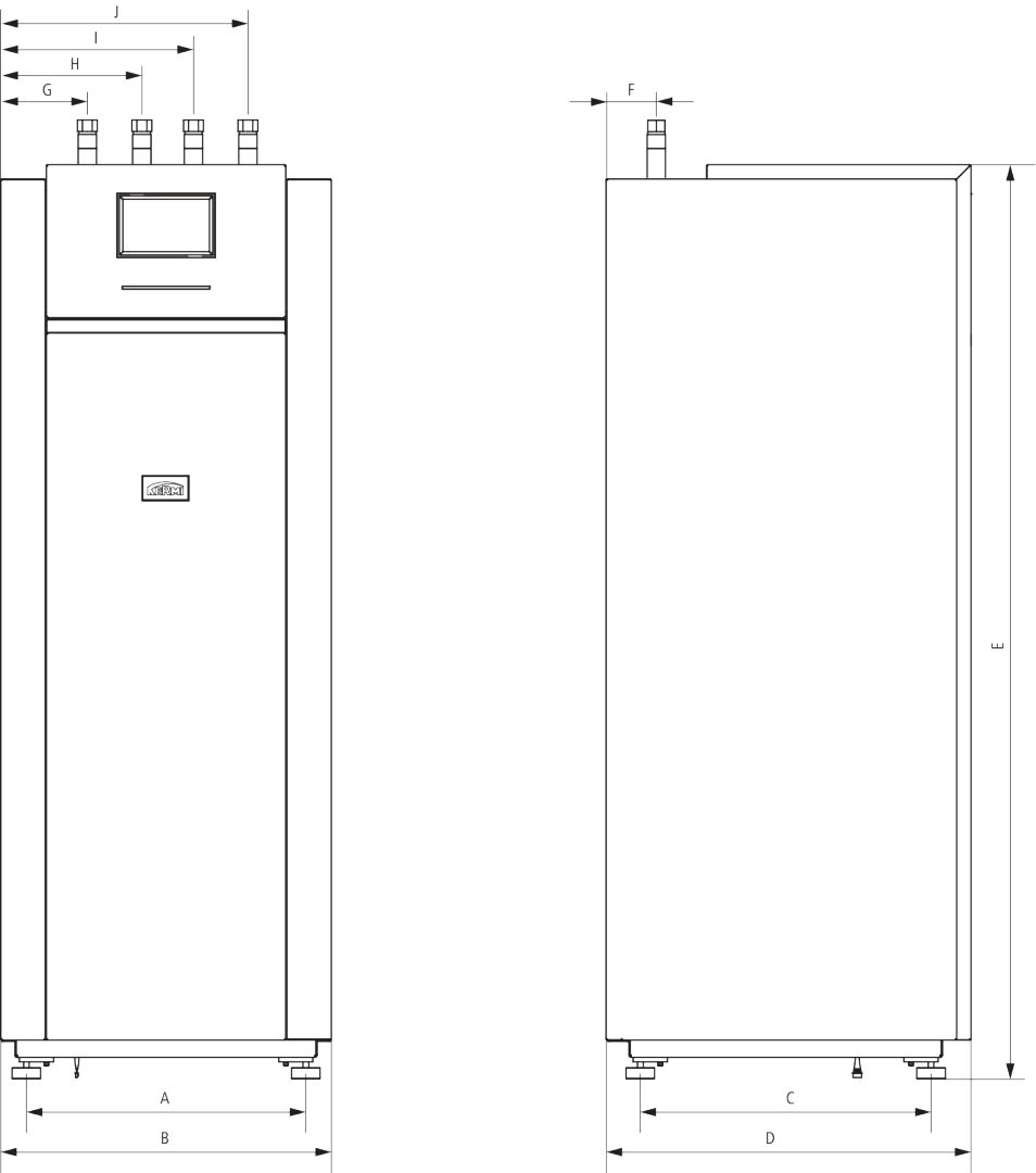 Kermi x-change dynamic terra pc 7 BW I 4,5-9kW, S/W, passiv Kühlen, mit Regler