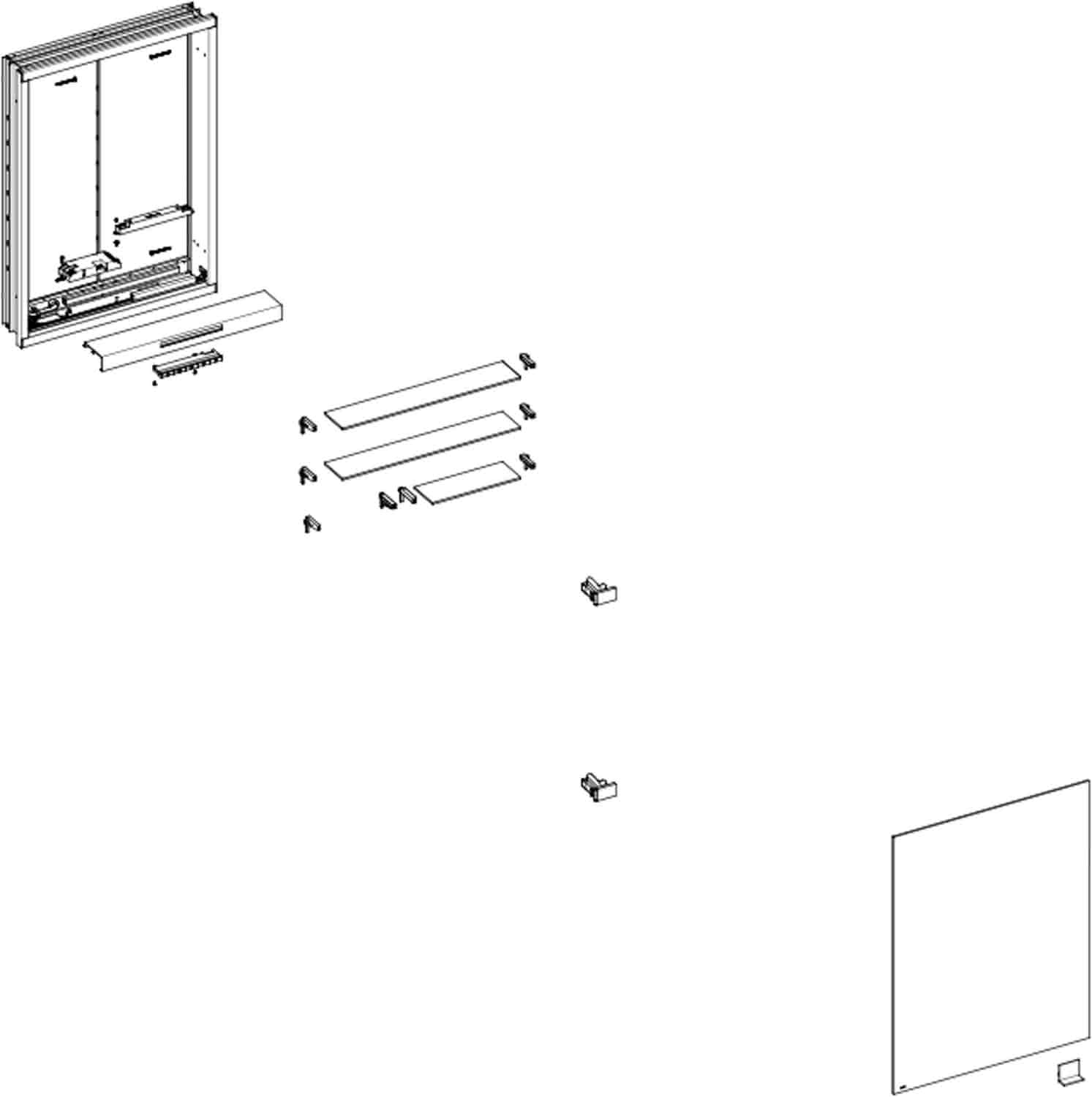 KEUCO Royal Modular 2.0 SPS, bel. 80001, Einb,1Steckd,sb-elox,500x700x120mm