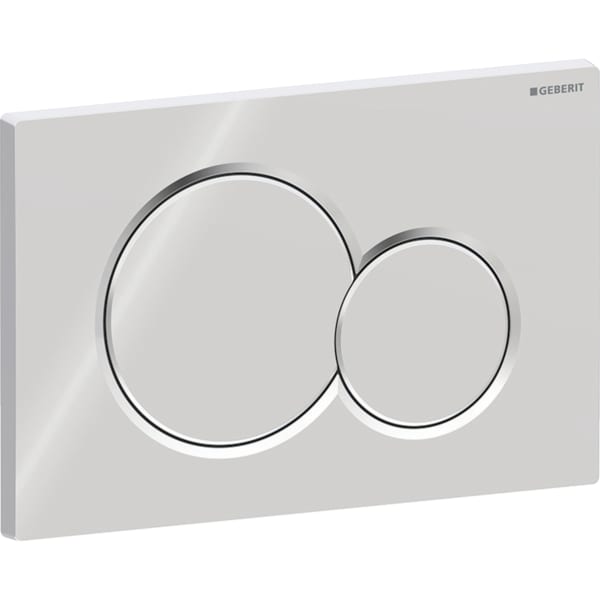 Geberit Sigma01 BetPl., rund, 2-Mengen-Sp. chrom glänzend