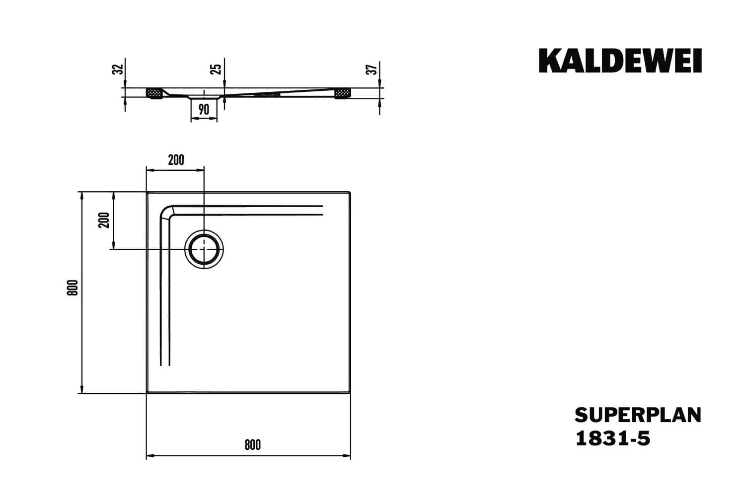 KA DW SUPERPLAN Mod.1831-5,800x800mm, alpwe,IG,Wt extrafl.