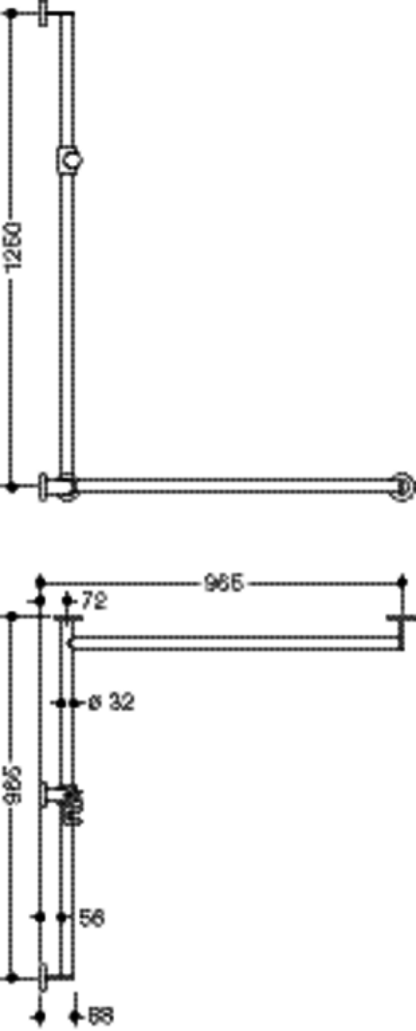 HEWI DUHA, d:32,re, A1:1250, W1/W2:965, plvb, Br.H.Kst. schw tiefmatt