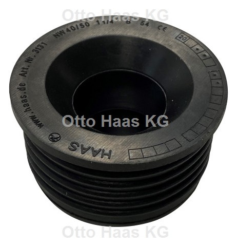 Haas HT-Gumminippel (HTS+HTSW) Nr.3131 NW 40-50, 11/4" groß