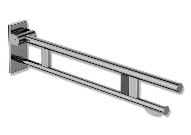HEWI mob. SK-Griff Duo (A),re,PRH,850, WC-Spül(Funk),chrom