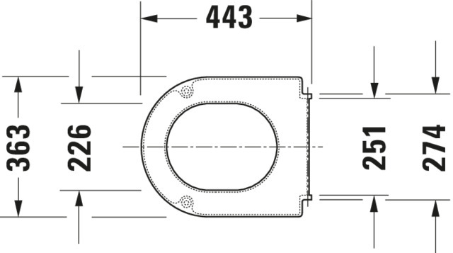 Duravit WC-Sitz Happy D. ohne SoftClose Scharniere edelstahl, weiß