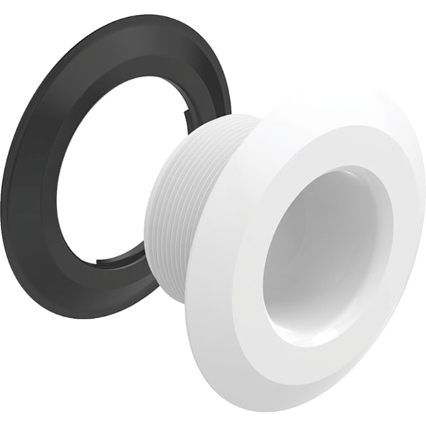Geberit Flansch mit Schleifring zu BW-Ablauf mit Druckbet. PushControl weiß-alpin