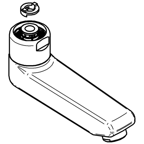 GROHE Gussauslauf 440452 117mm für Eichelberg WT-Wandarmaturen chrom