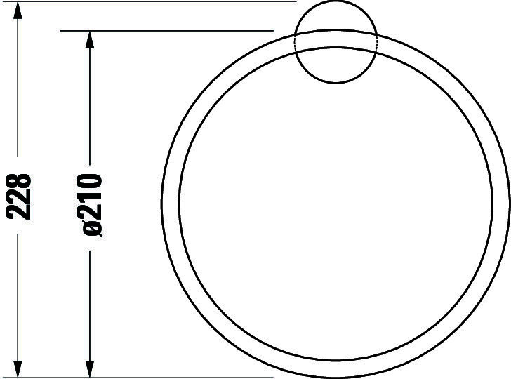DU Starck T Handtuchring, Bronze Gebürstet, 210x73x228