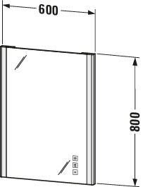 DU Spiegel Xsquare XS7011 Chrom 33x600x800mm