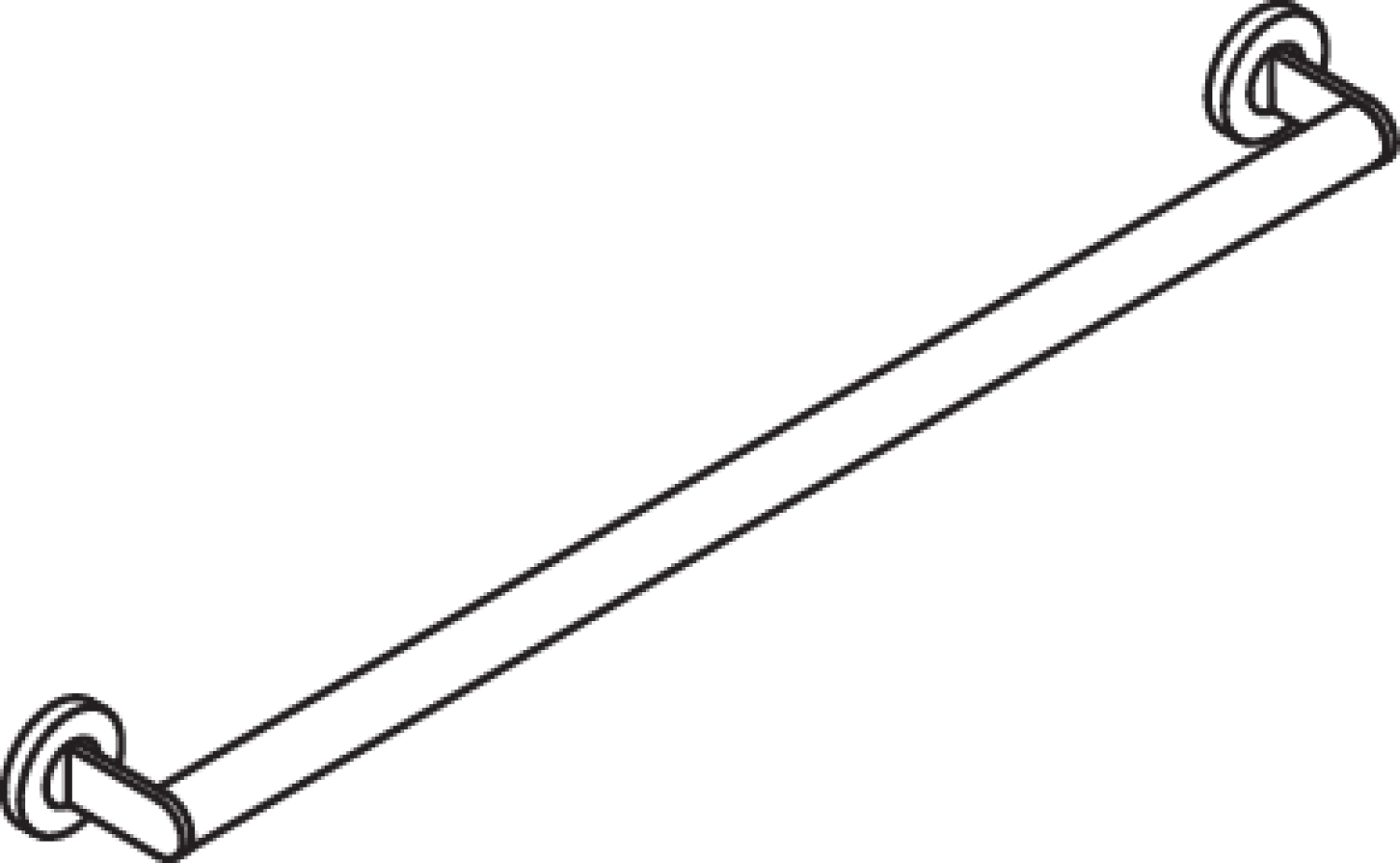 HEWI Haltegriff, d:32, L:800mm, plvb dgrau tiefmatt