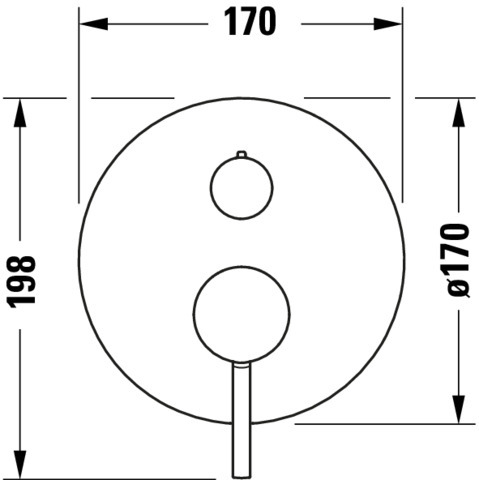 Duravit Circle Einhebel-Wannenmischer UP mit Umstellventil,Chrom