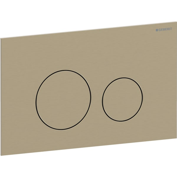 Geberit Sigma40 BetPl., rund, f. 2-Mengen-Sp. messing gebürstet, Etc
