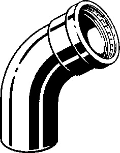 Viega Bogen 45 Grad mit SC Temponox XL 1726.1XL in 76,1mm Stahl nichtrostend