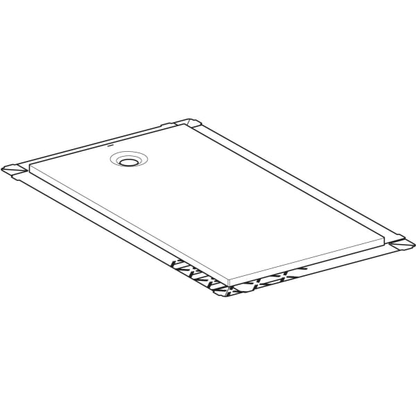 Geberit Olona Duschwanne 170 x 90 cm rechteckig, mit Dichtvlies, weiß matt