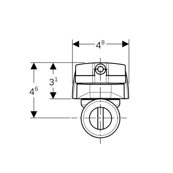 Geberit Temp- und Volumenstromsensor für GEBUS, DNV:15, Rg G3/4
