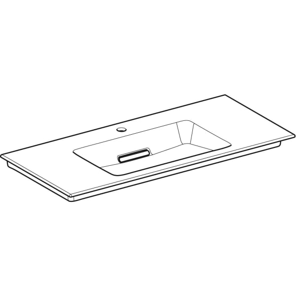 Geberit ONE MWT 105x48cm, CleanDrain m. Hl., o. Ül., weiß, KeraTect/weiß glzd