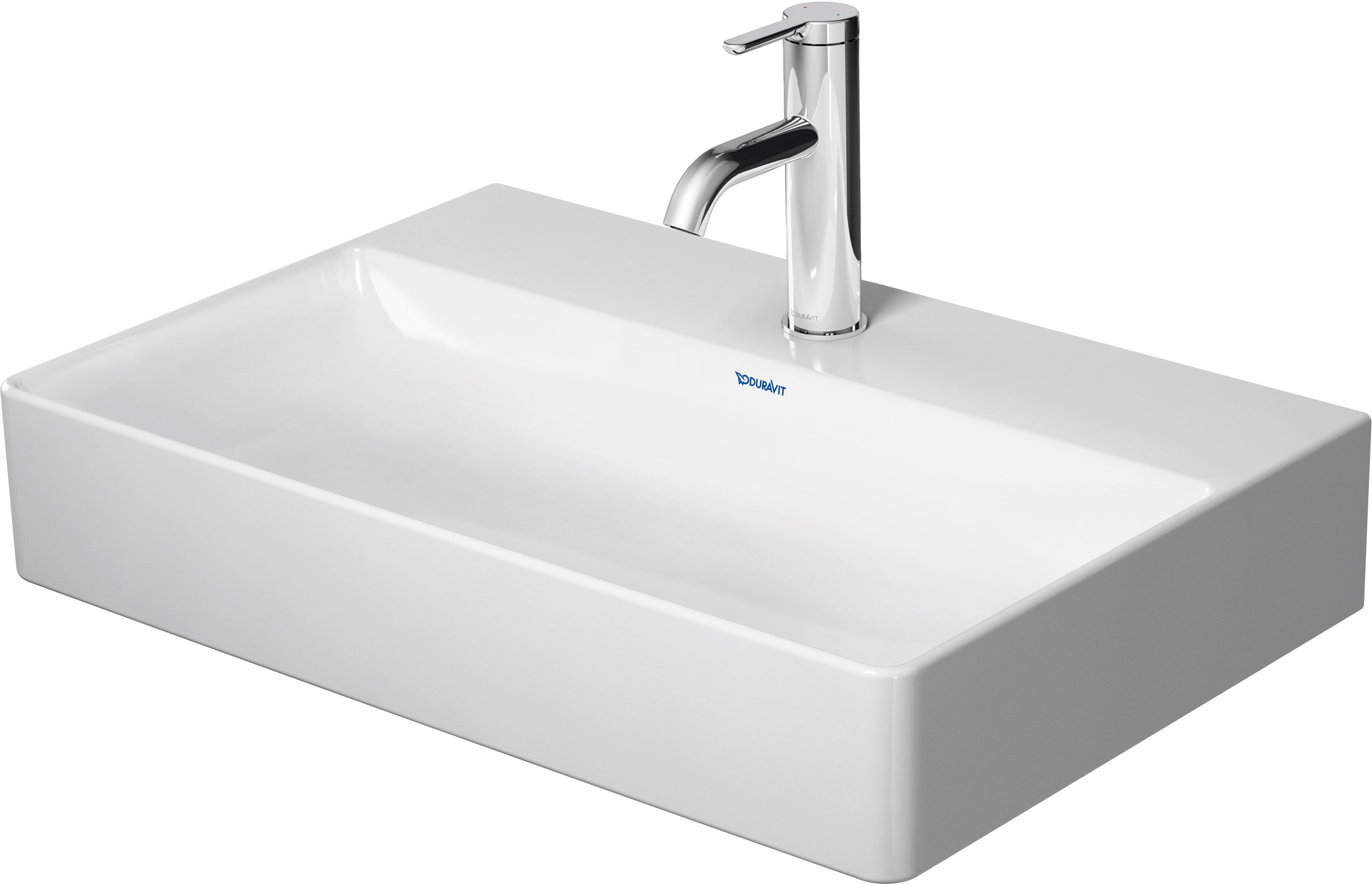 DU Möbel-WT compact DuraSquare 600mm o. ÜL, mit HLB, o.HL, weiß, WonderGliss