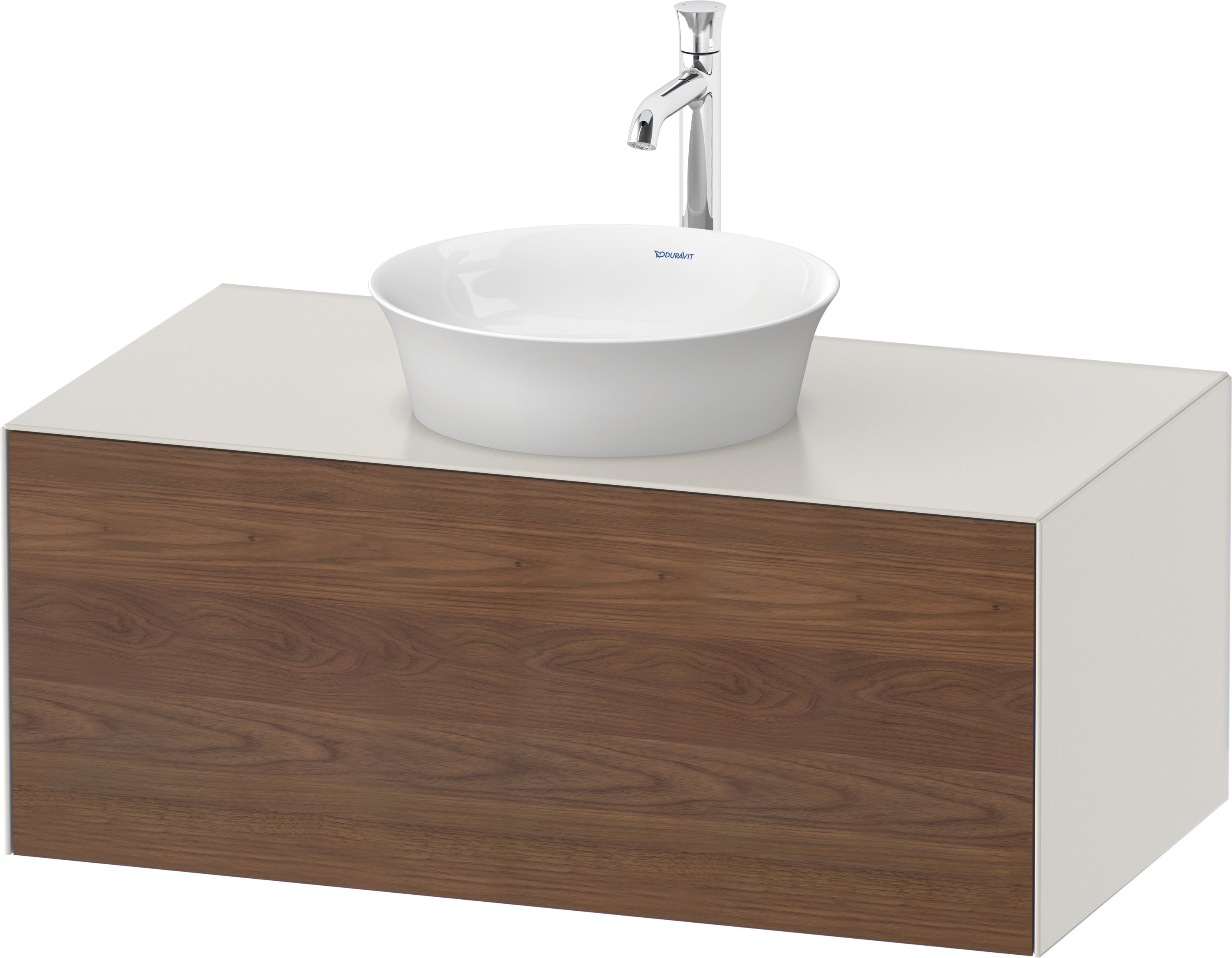 Duravit WTU White Tulip wandhängend,1 Auszug 408x1000x550mm,A.Nussb.M/NordicWeiß Sdm