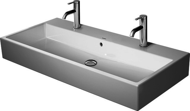 DU Waschtisch Vero Air 1000 mm m.ÜL, m.HLB, ohne HL, geschl., weiß