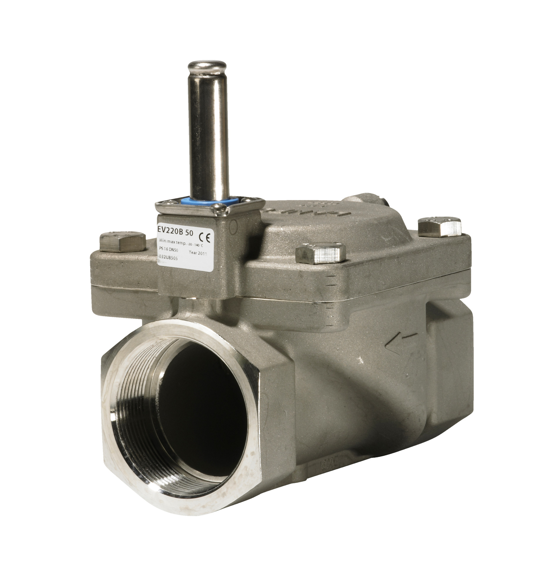 Danfoss Magnetventil EV 220B 50SS DN 50, G 2, kvs 40,0, Rotguss