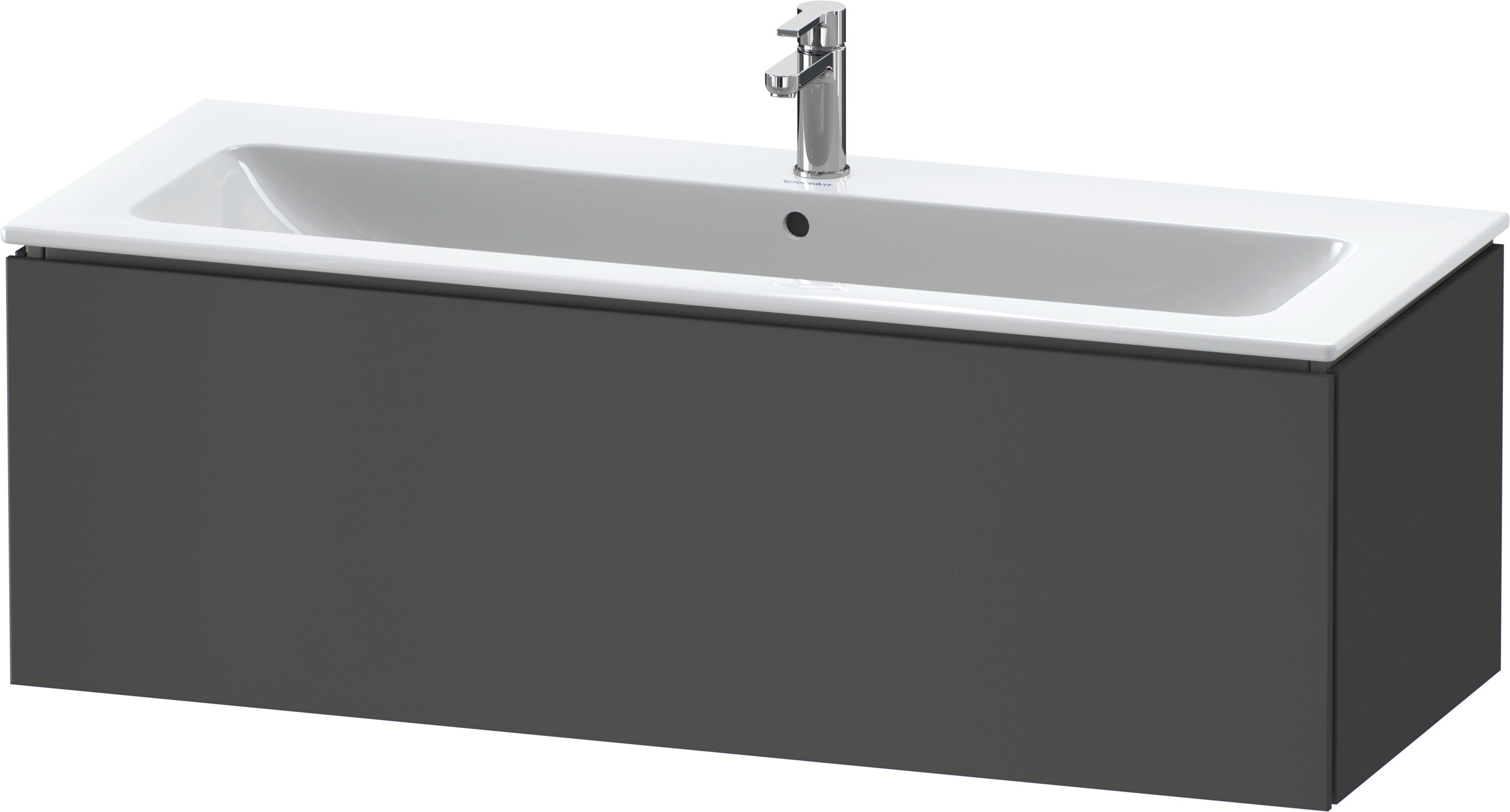 Duravit WTU wandh. L-Cube 481x1220x400mm 1 Auszug, f.233612, graphit matt