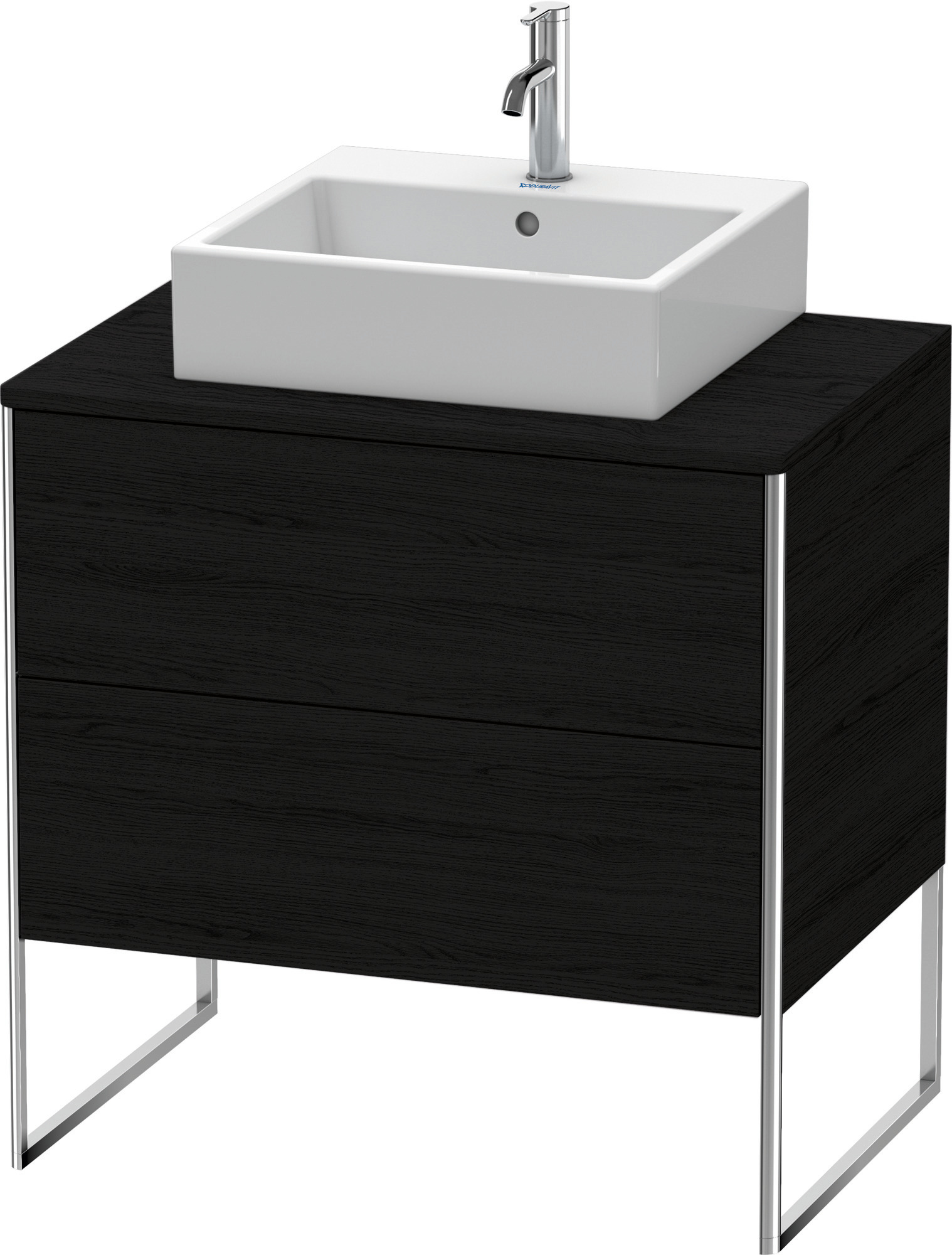 Duravit WT-Unterbau XSquare, 2 SK, bodenst. 778x800x548mm, Eiche Schwarz,