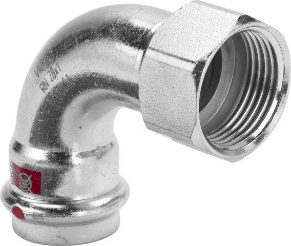 Viega Bogen 90 Grad mit SC Prestabo 1114.5 in 15mm x Rp1/2 Stahl verzinkt