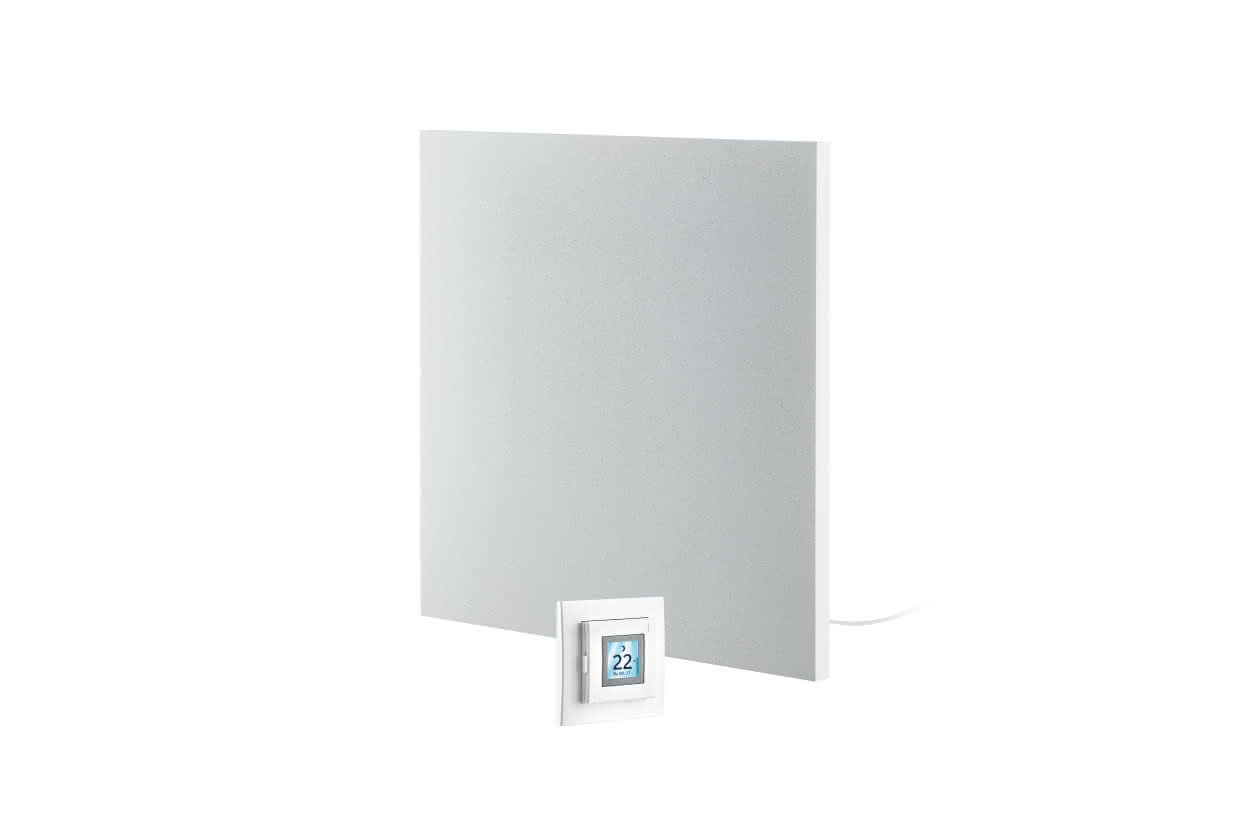 GD Metall-Infrarotheizung 600 W, weiß Strukturoberfläche mit Thermostat DTB-2R
