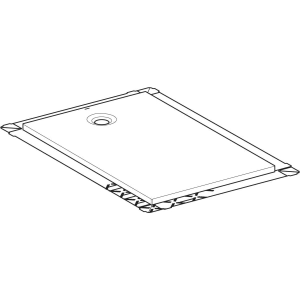 Geberit Olona Duschwanne 140 x 90 cm rechteckig, mit Dichtvlies, weiß matt