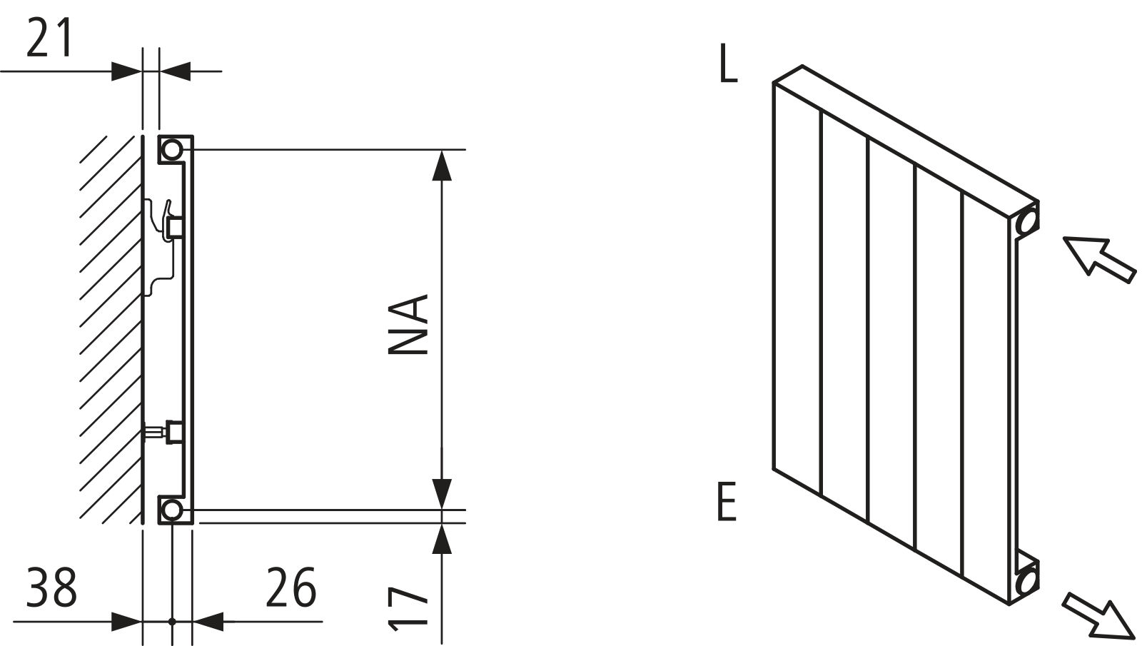 Kermi Heizwand HVN Typ10 BH1200x43x490mm QN574, RAL9016, 6 bar, ANB12