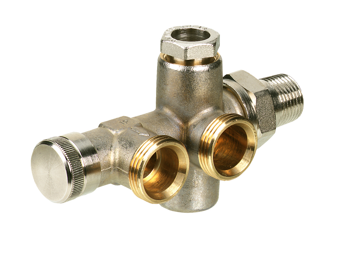Danfoss Kupplungsgehäuse RA-KW Heizkörper: R 1/2, Anlage: G 3/4 AG