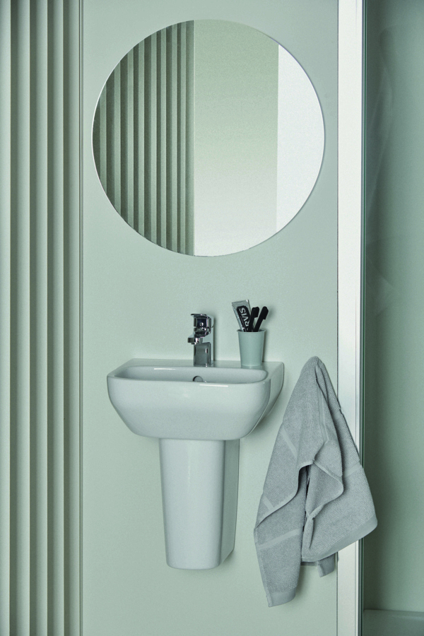 IS Handwaschbecken i.life A 1Hl. m.Ül. 400x360x150mm Weiß