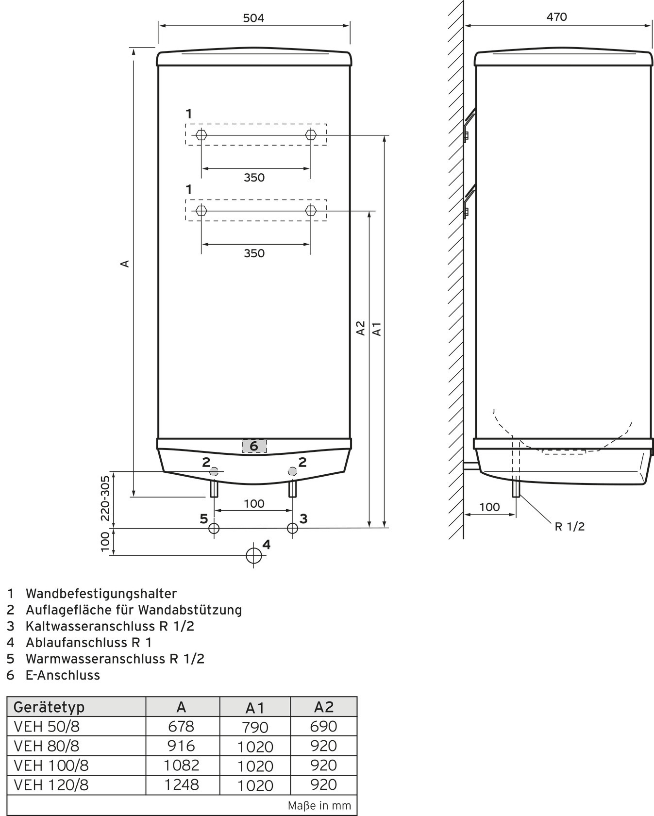 Vaillant VEH 100/8-7 ZWEIKREIS-Wandspeicher eloSTOR exclusive